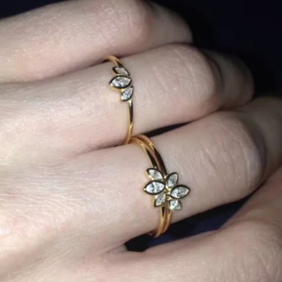 925 Sterling Silver Yellow Gold Cubic Zirconia - Picture 13 of 16